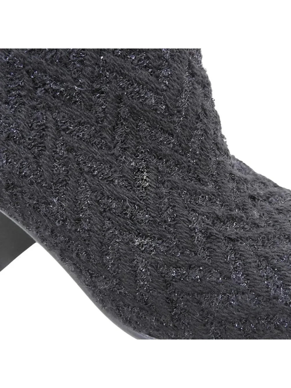 Chanel Tweed CC Logo Short Boots Black